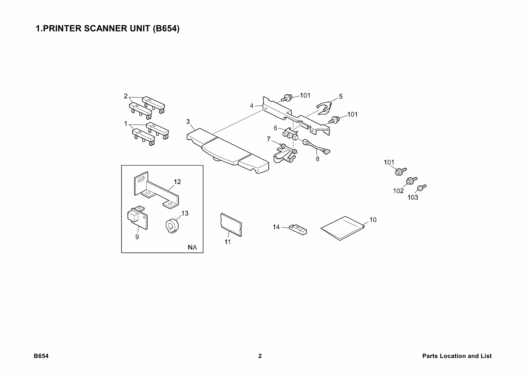 RICOH Options B654 SCANNER-UNIT-TYPE 2045e Parts Catalog PDF download-2 RICOH Options B654 SCANNER-UNIT-TYPE 2045e Parts Catalog PDF download-2